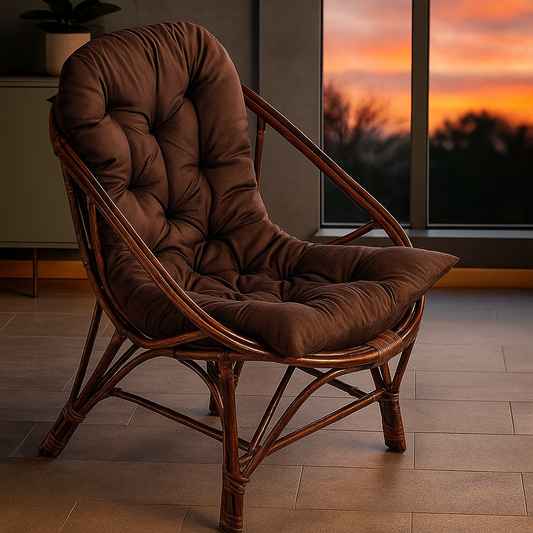 IRA Brown Chair of Rattan & Wicker