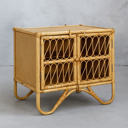 IRA Cabinet Rack for Kitchen and Bedrooms – Rattan & Wicker Storage Rack, Customizable, Made in India