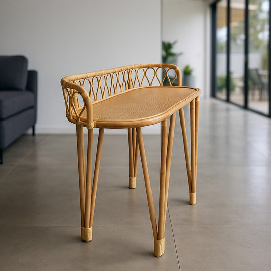 IRA- Cane Loop Living  Gensture Rattan Console Office SideTable