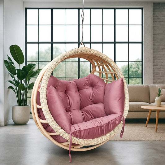 IRA- Cane Olga Natural Browan Rattan Hanging Chair