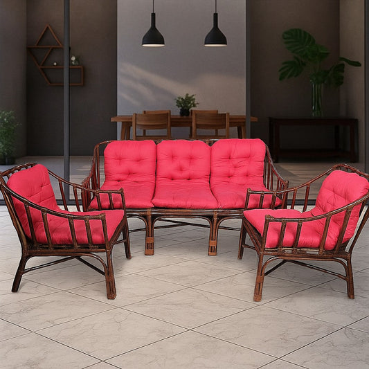 IRA Cane Sofa Set (Multicolour, 48x50 cm, Standard)