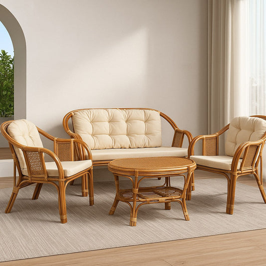 IRA Carnival Five Seater Modern Sofa (Gold)