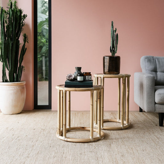 IRA Compass Tall Side Table- Natural
