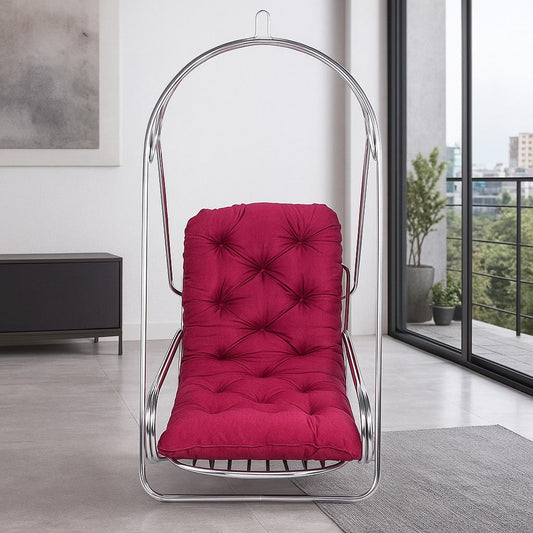 IRA Cotton Swing Cushion Gadi (Red) – Durable Bench Cushion for Sitting, Swing, Chair, or Floor
