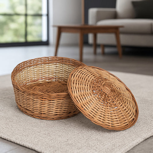 IRA Elegant Multi Purpose Brown Cane roti Basket