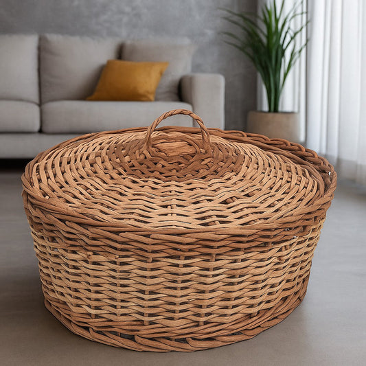 IRA Elegant Multi Purpose Brown Cane roti Basket