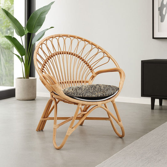 IRA Garden Cane Cushioned Chair With Cushion