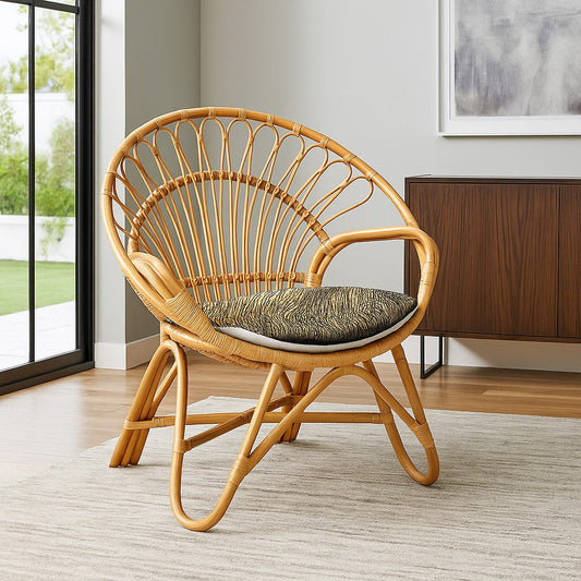 IRA Garden Cane Cushioned Chair With Cushion