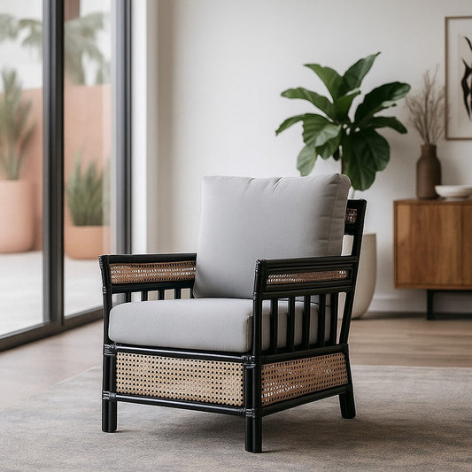 IRA Garden Chairs Hand Weaved – Rattan Garden Chairs for Outdoor Seating | Cane Chairs for Balcony & Patio