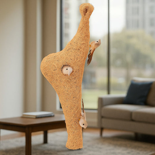 IRA Hanging Natural Jute Bird Nest Showpiece