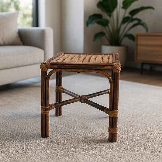 IRA Rattan and Wicker Square Pouffe (Mudah)