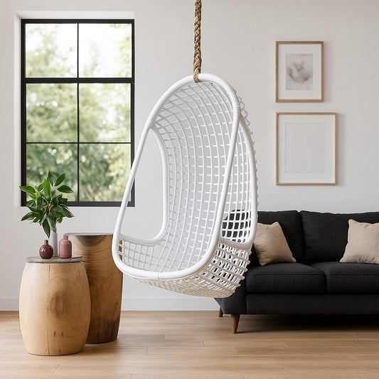 IRA Rattan Hanging Chair (White)