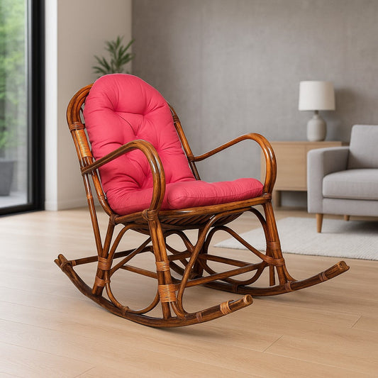 IRA Rattan Rocking Arm Chair with Cushion