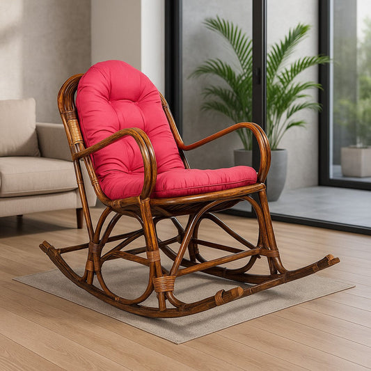 IRA Rattan Rocking Arm Chair with Cushion