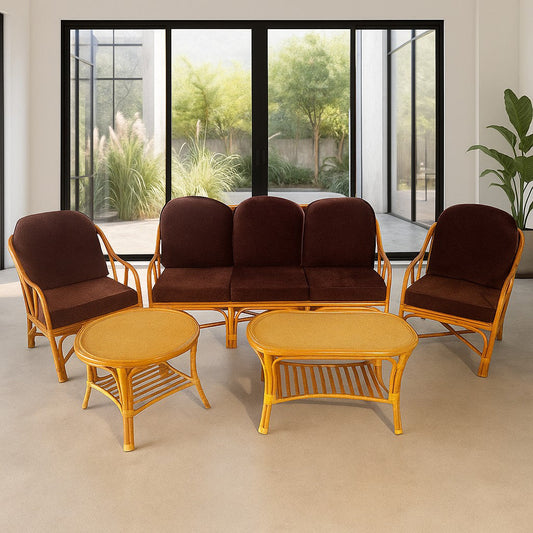 IRA Retro cane wooden furniture Sofa Set