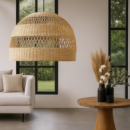 IRA Rattan Bell Pendant Light Shade – Large