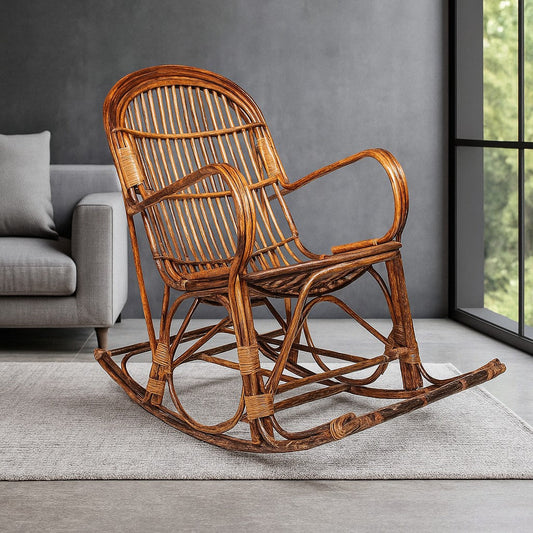 IRA Rattan Rocking Arm Chair With Cushion