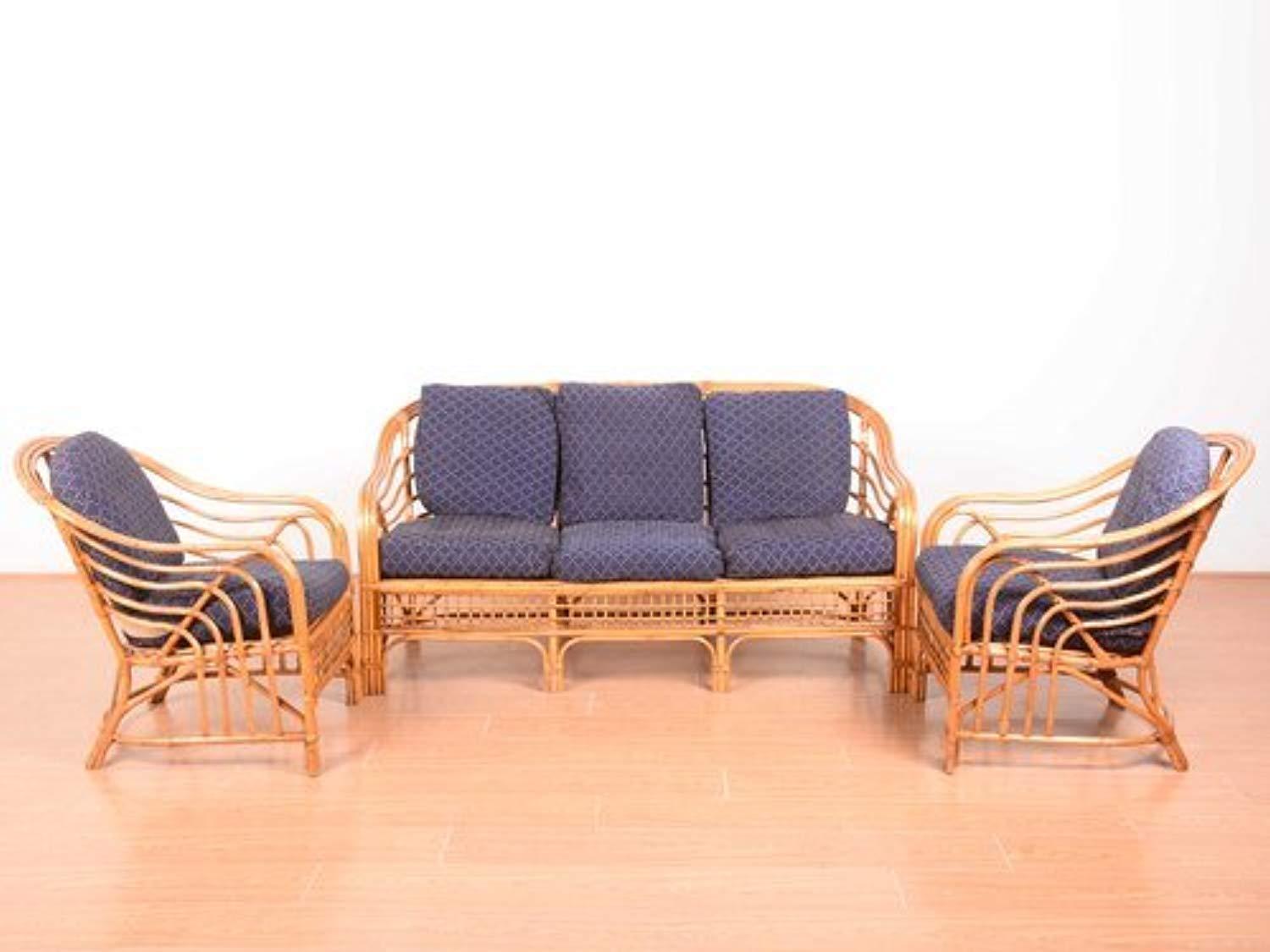 IRA Rattan Wicker 5 Seater Sofa Set (Natural Colour) - IRA Furniture