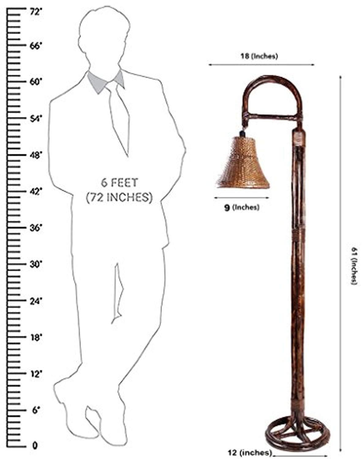 IRA Rattan Vintage Style Floor Lamp - IRA Furniture