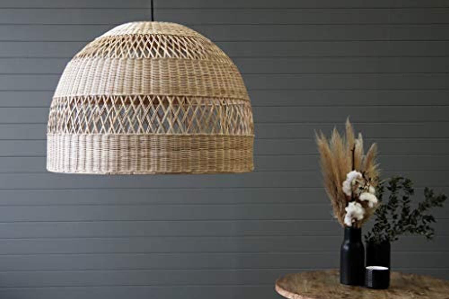 IRA Rattan Bell Pendant Light Shade – Large - IRA Furniture