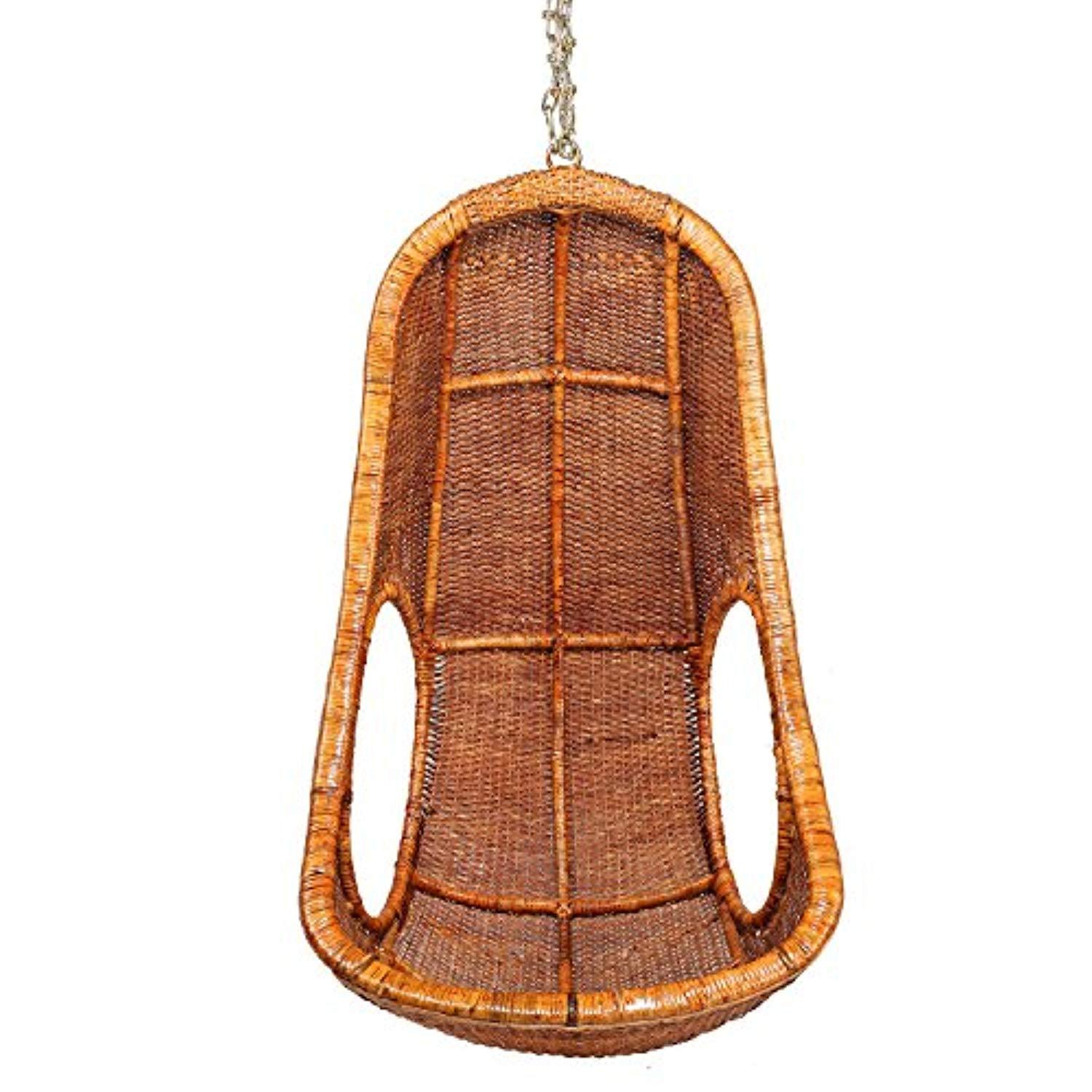 IRA Rattan Cane Wicker Swing Chair with Inclusive Cushion for Home Decor - IRA Furniture