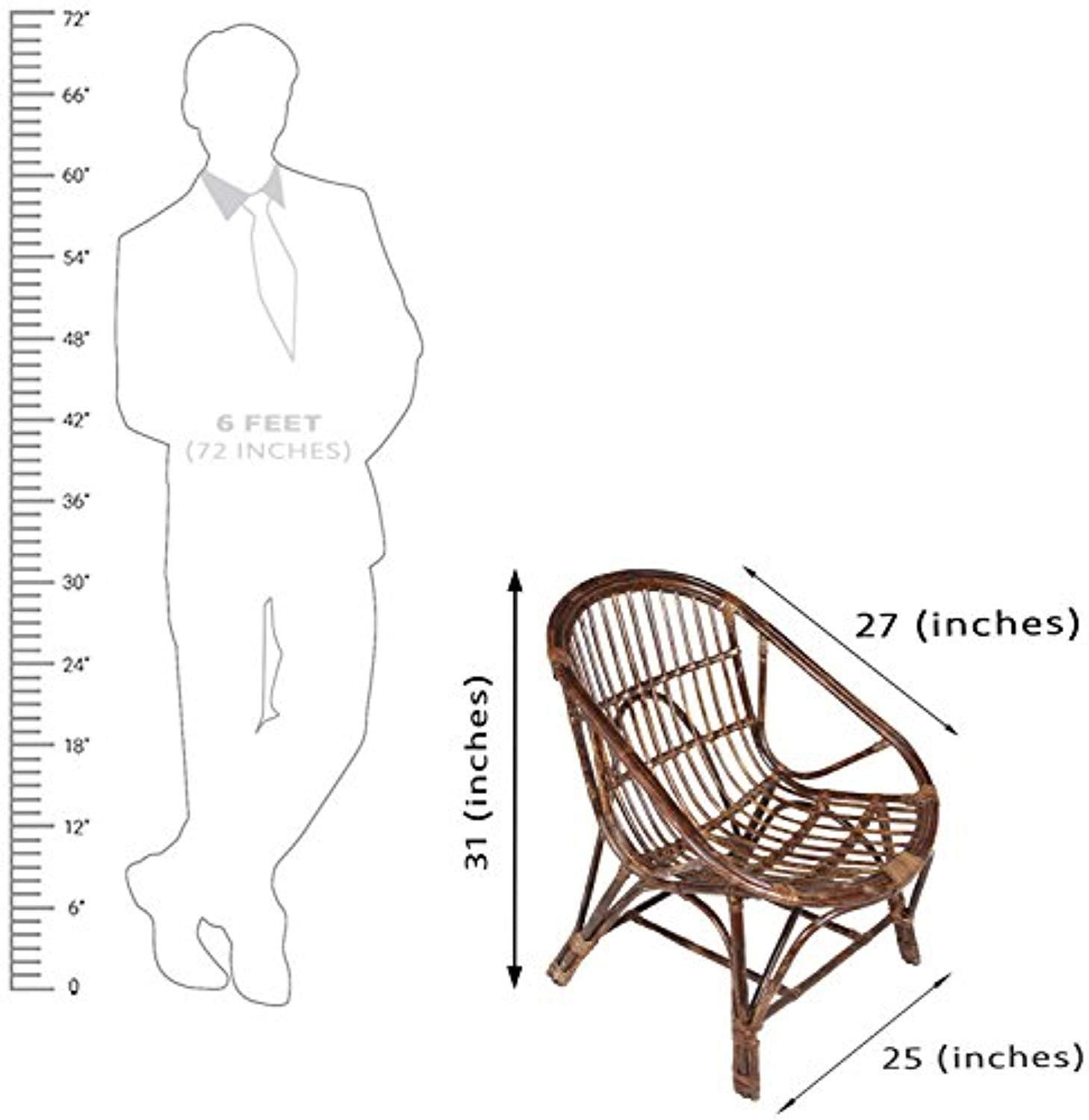 IRA Art Living Room Rattan Arm Chair with Cushion - IRA Furniture