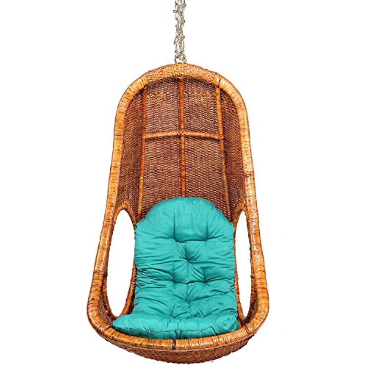 IRA Rattan Cane Wicker Swing Chair with Inclusive Cushion for Home Decor - IRA Furniture