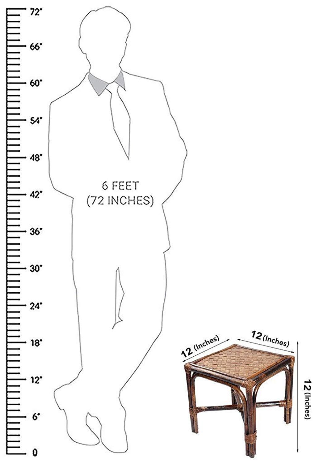 IRA Rattan and Wicker Square Pouffe (Mudah) - IRA Furniture