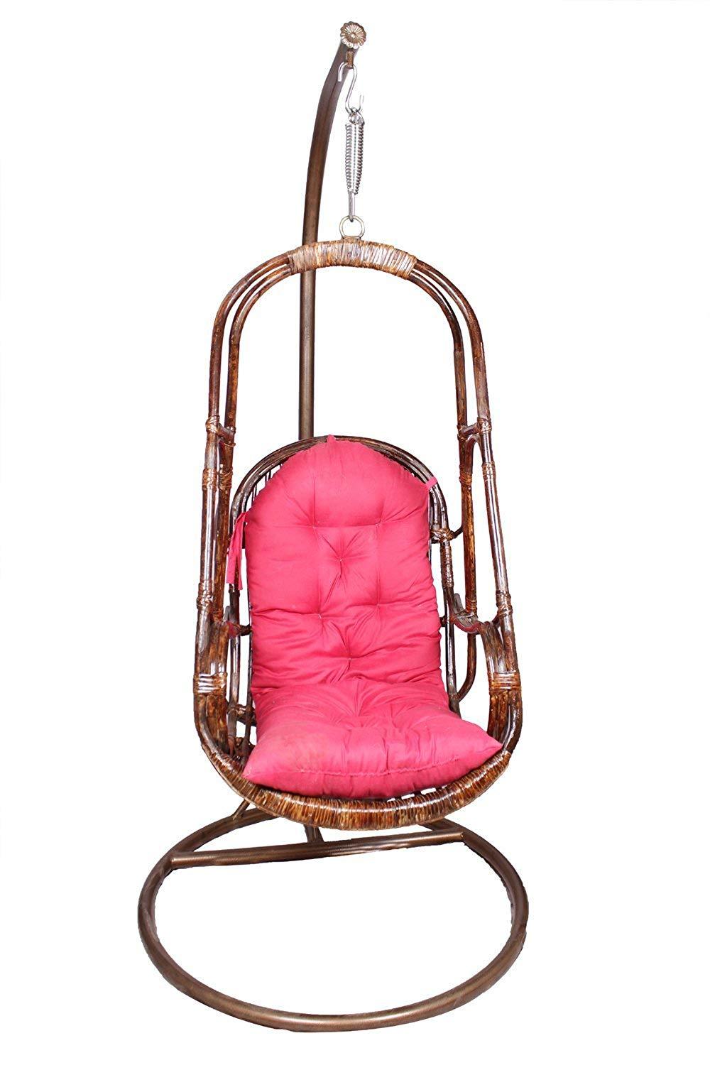IRA Metal Stand With Cane Rattan Swing And Cushion - IRA Furniture