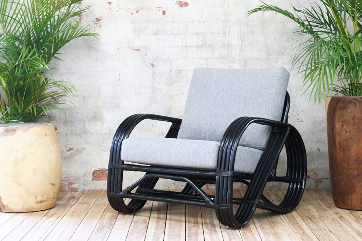IRA Black Finish Armchair - IRA Furniture
