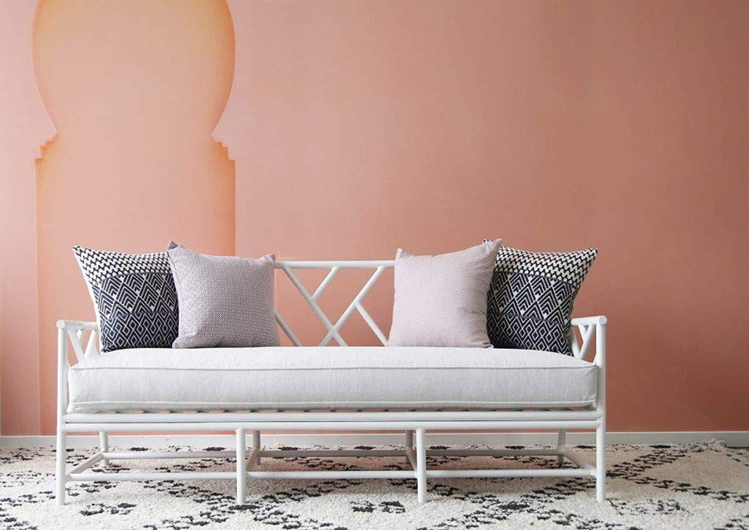 IRA Wicker Daybed (1840 x 840 x 810 mm, White) - IRA Furniture