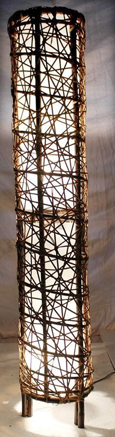 IRA Rattan & Wicker Designer Floor Lamp - Vintage Look - IRA Furniture