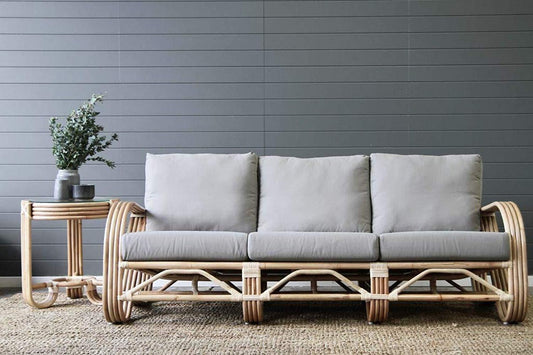 IRA Wicker 3 Seater Seating Cushions (Natural, 1970 mm Broad x 830 deep x 750 high) - IRA Furniture