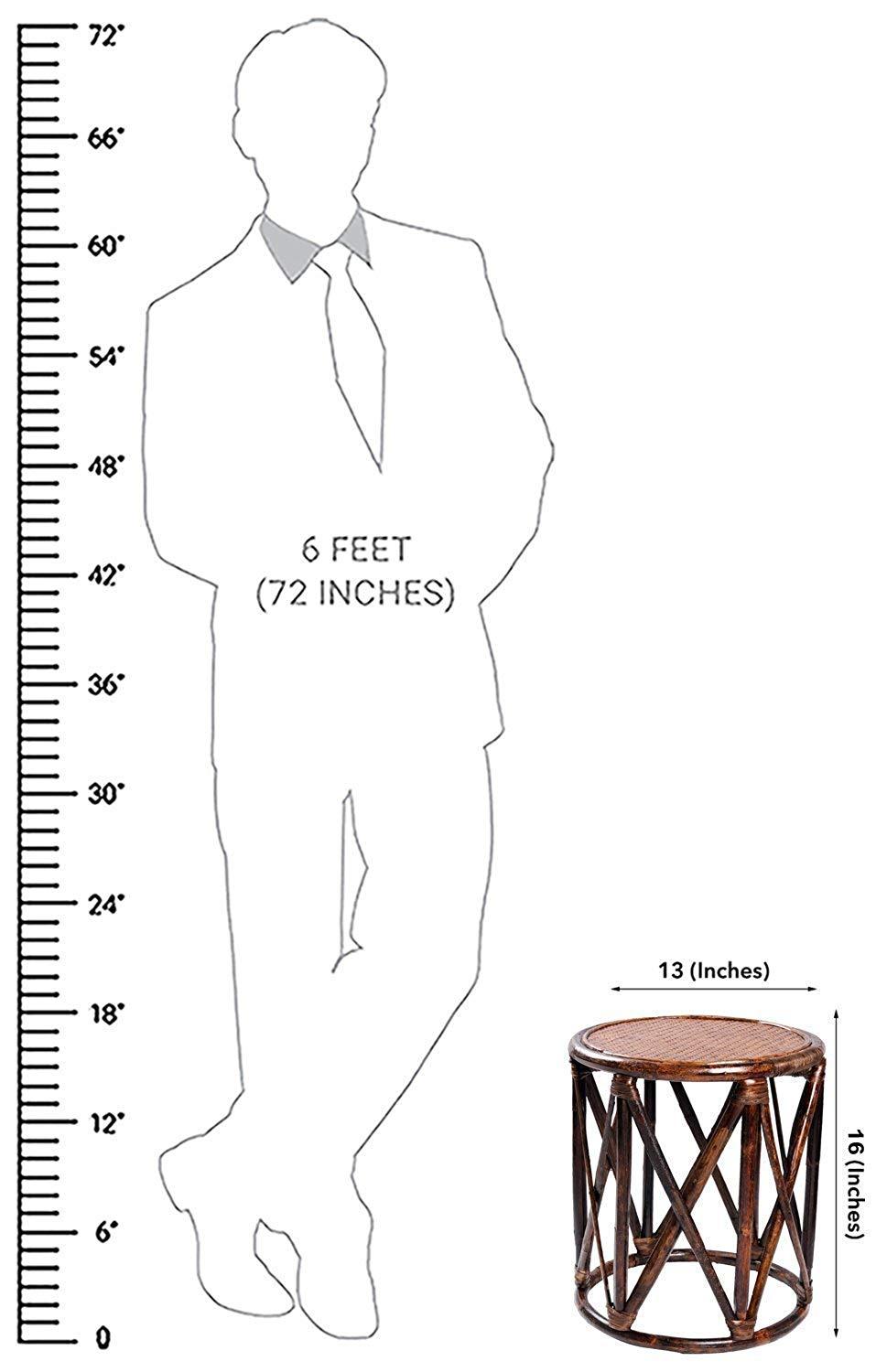 IRA Rattan and Wicker Round pouffe/Stool (Mudah) - IRA Furniture