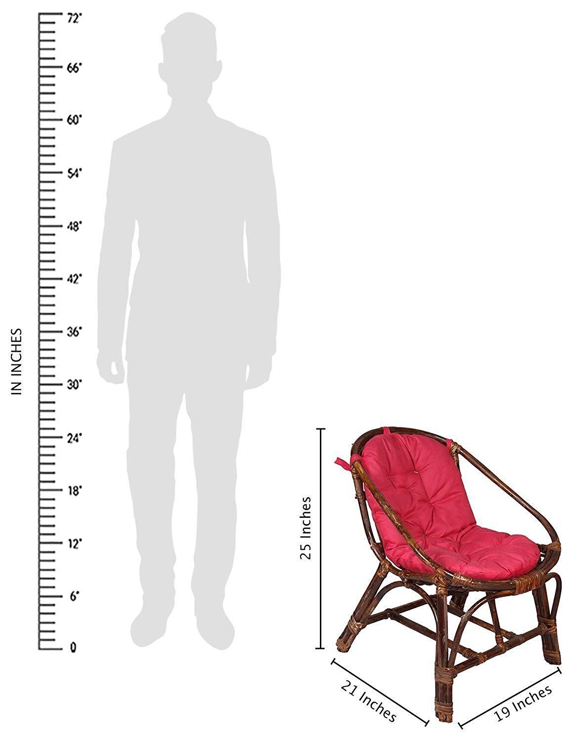 IRA Wooden Arm Chair with Back Support, 58x61x74cm(Multicolour) - IRA Furniture