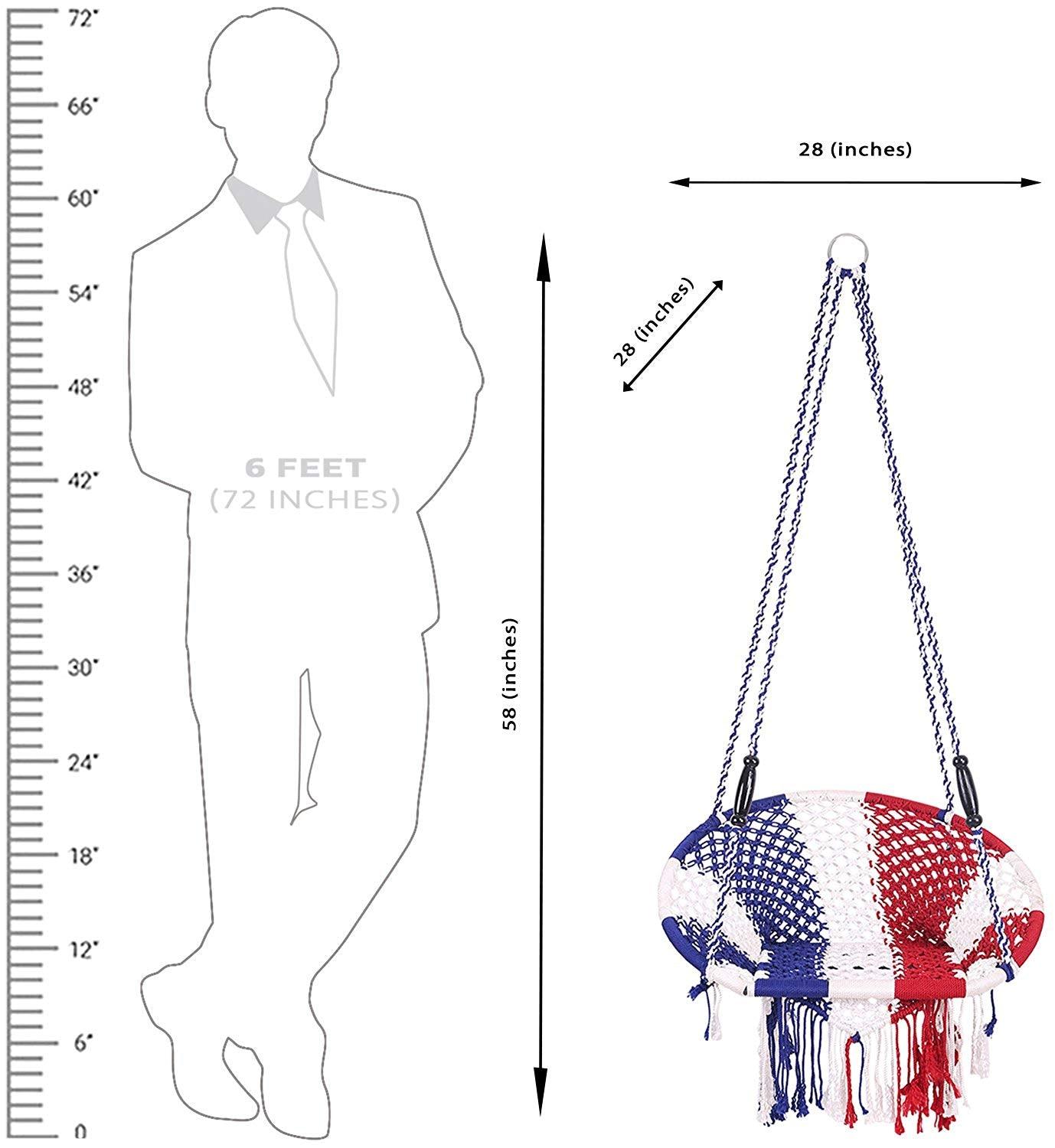 IRA Rope Silk Swing (Red) - IRA Furniture