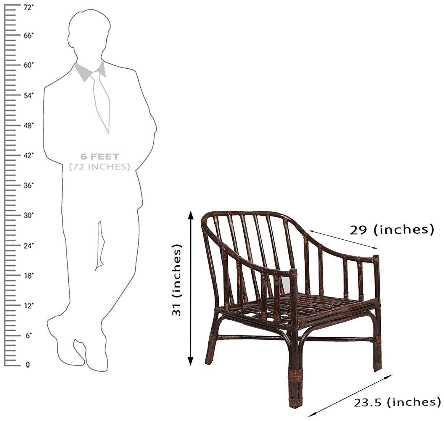 Ira Brown Chair Made of Cane Wood with Cushion - IRA Furniture