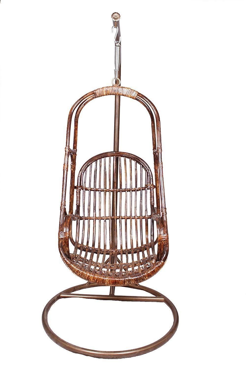 IRA Metal Stand With Cane Rattan Swing And Cushion - IRA Furniture