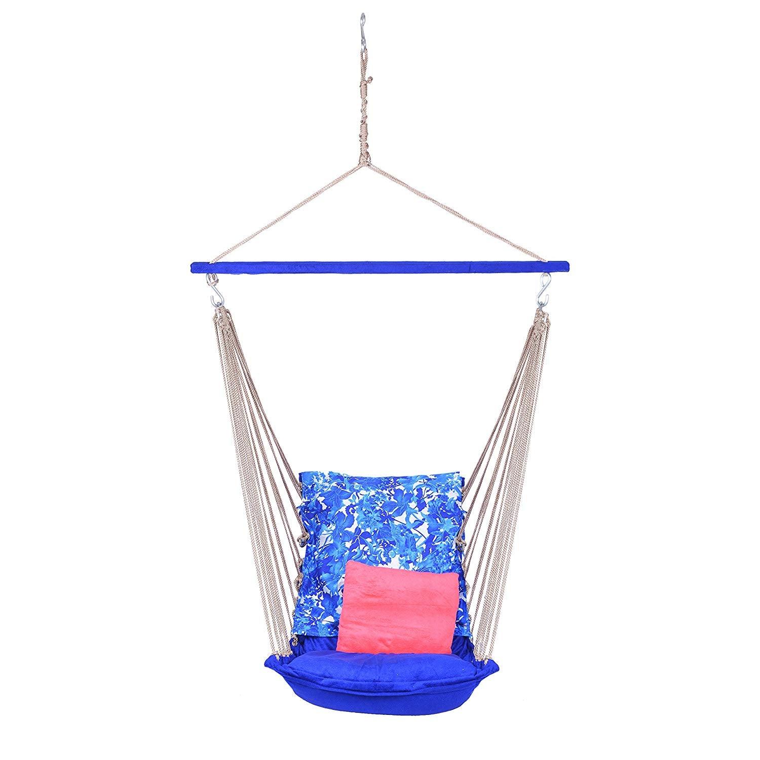 IRA Swing Chair and Hammock Velvet Decent with Cushion (63x84x174 cm, Multicolour) - IRA Furniture