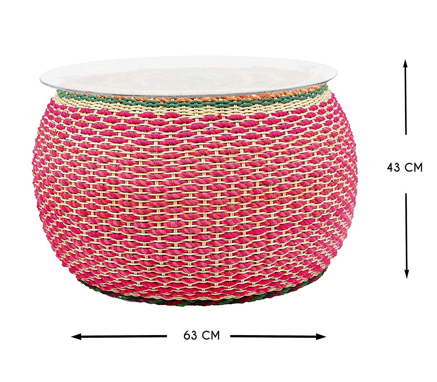 Portable Ottoman Table Side View - IRA Furniture India