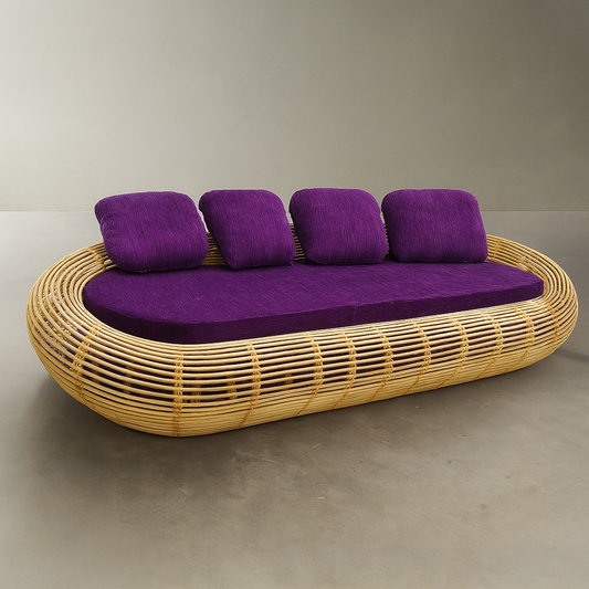 3-Seater Sofa with Cushions and Side Tables | Comfortable Living Room Sofa Set | Modern Sofa with Cushions for Home and Office | Stylish Sofa with Side Tables