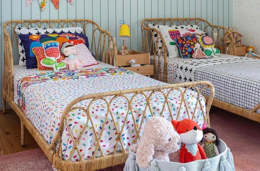 "Enhance your bedroom's natural vibe with this beautiful cane wooden headboard."