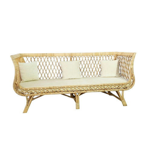 IRA Wicker Daybed, Natural - 3 seater sofa