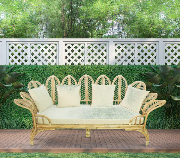 IRA 3 Seater Wedding Cane Sofa Set - Elegant Rattan Furniture, Handwoven Cane Sofa for Living Room and Outdoor Use