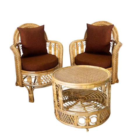 IRA Cane Chair-Table Set