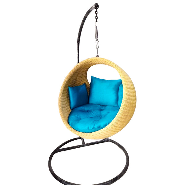 IRA Rattan Modern Round Swing Chair with Stand