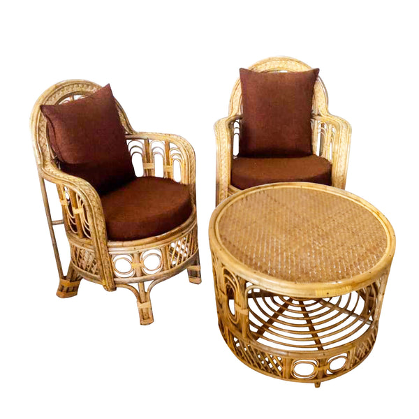 IRA Cane Chair-Table Set