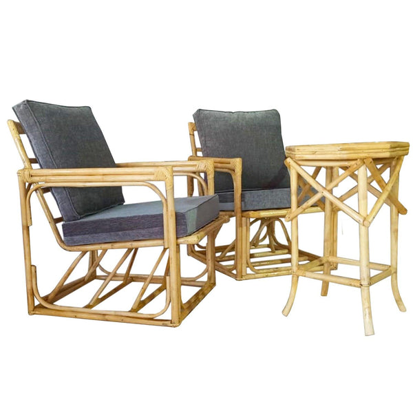 IRA Armchair Chairs Set – 2 Comfortable Armchairs with 1 Table | Modern and Stylish Living Room Accent Chairs