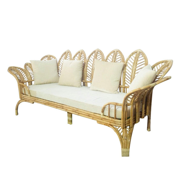 IRA 3 Seater Wedding Cane Sofa Set - Elegant Rattan Furniture, Handwoven Cane Sofa for Living Room and Outdoor Use