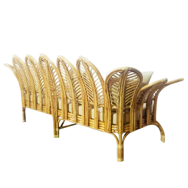 IRA 3 Seater Wedding Cane Sofa Set - Elegant Rattan Furniture, Handwoven Cane Sofa for Living Room and Outdoor Use
